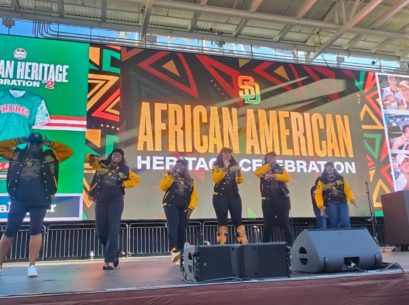 Women of Southeast leadership on stage at African American Heritage Night, Petco Park