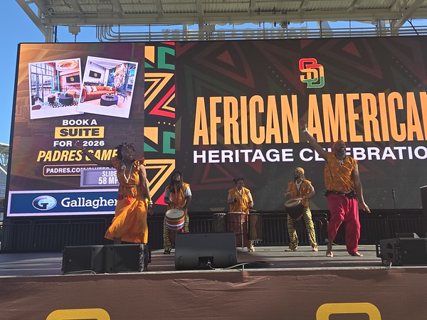 African American Heritage Night celebration on stage at Petco Park