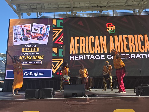 Cultural dance performance at African American Heritage Night, Petco Park