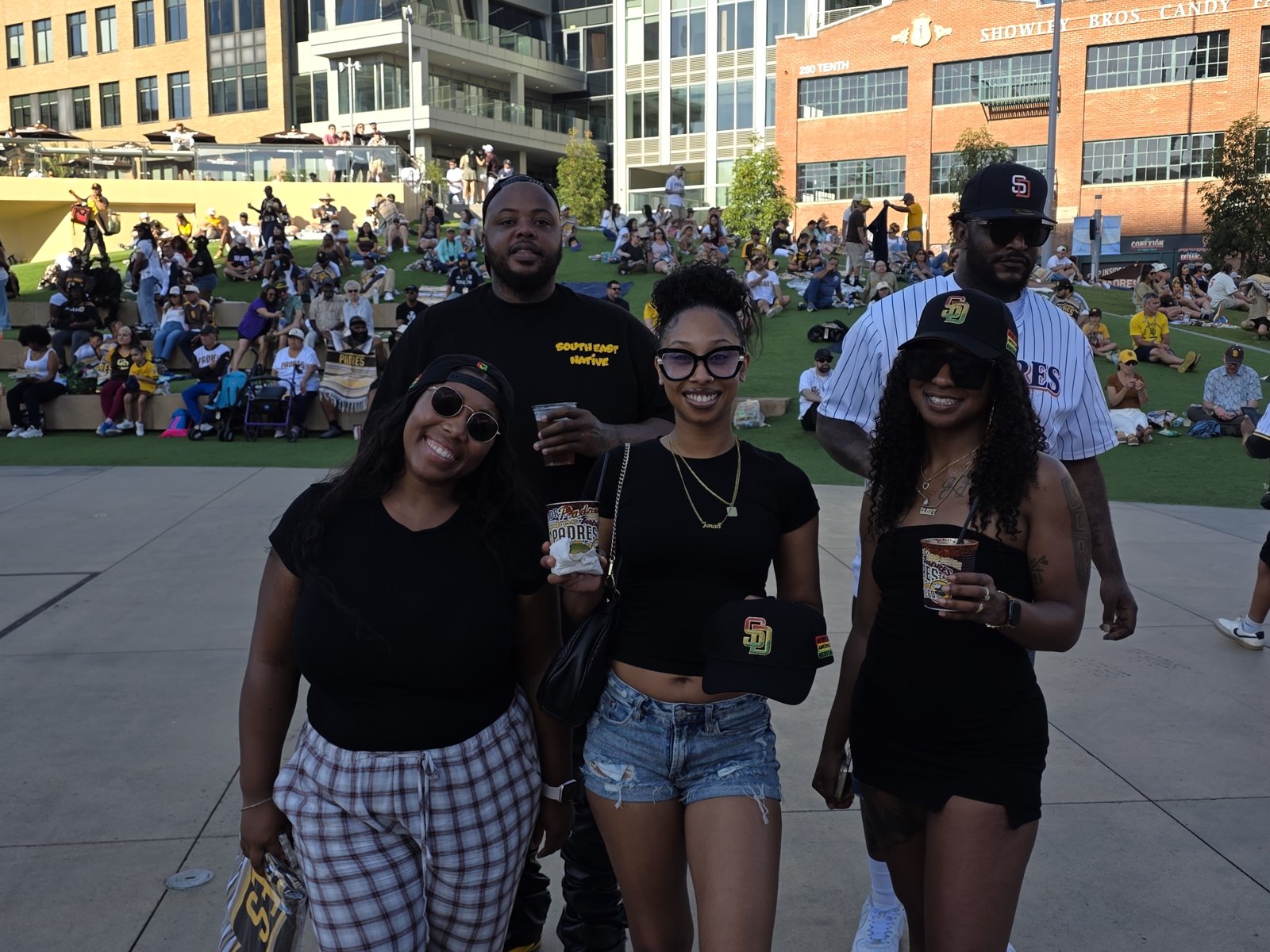 Community members celebrating at Gallagher Square