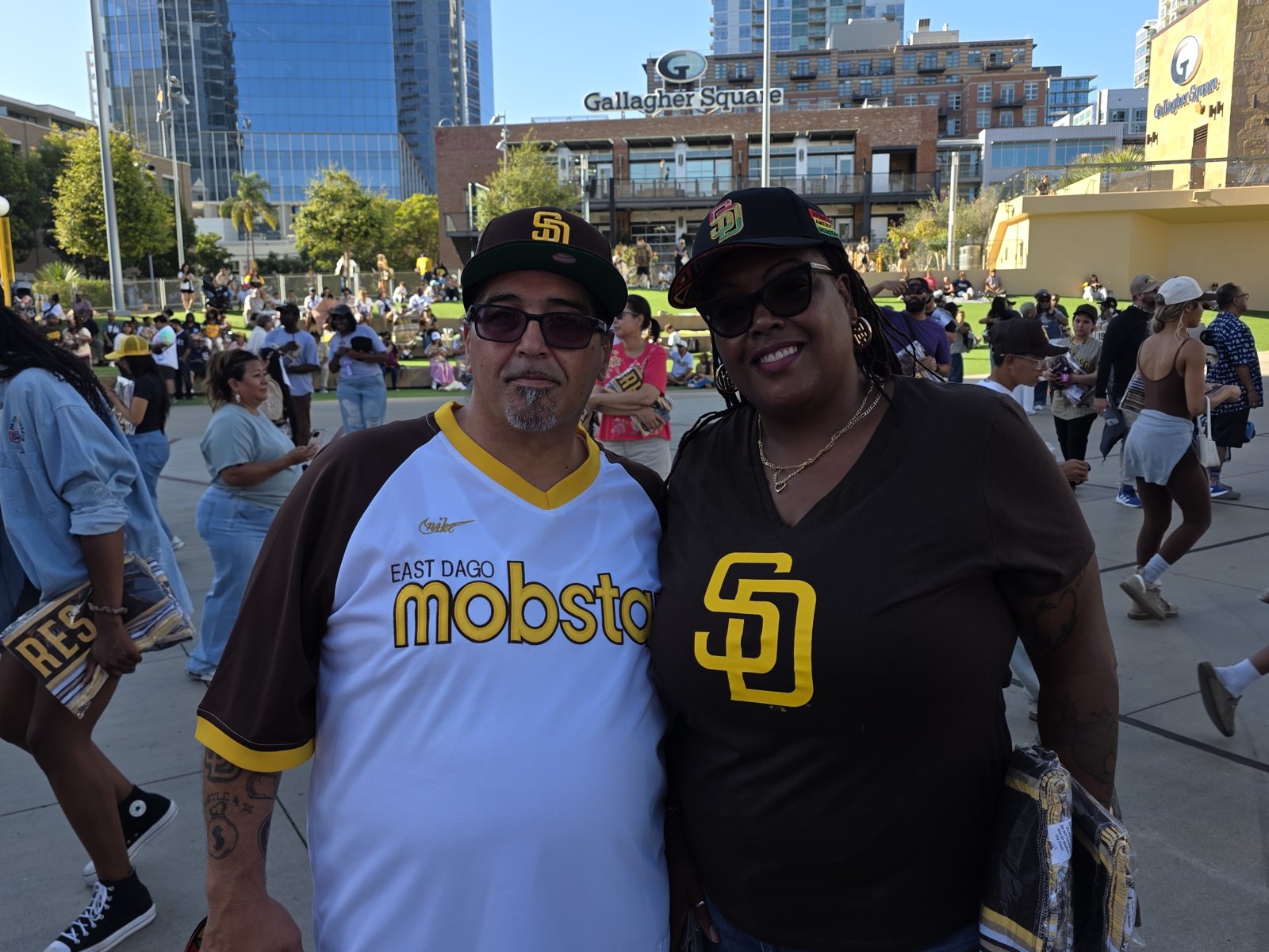 Community members in Padres gear at African American Heritage Night
